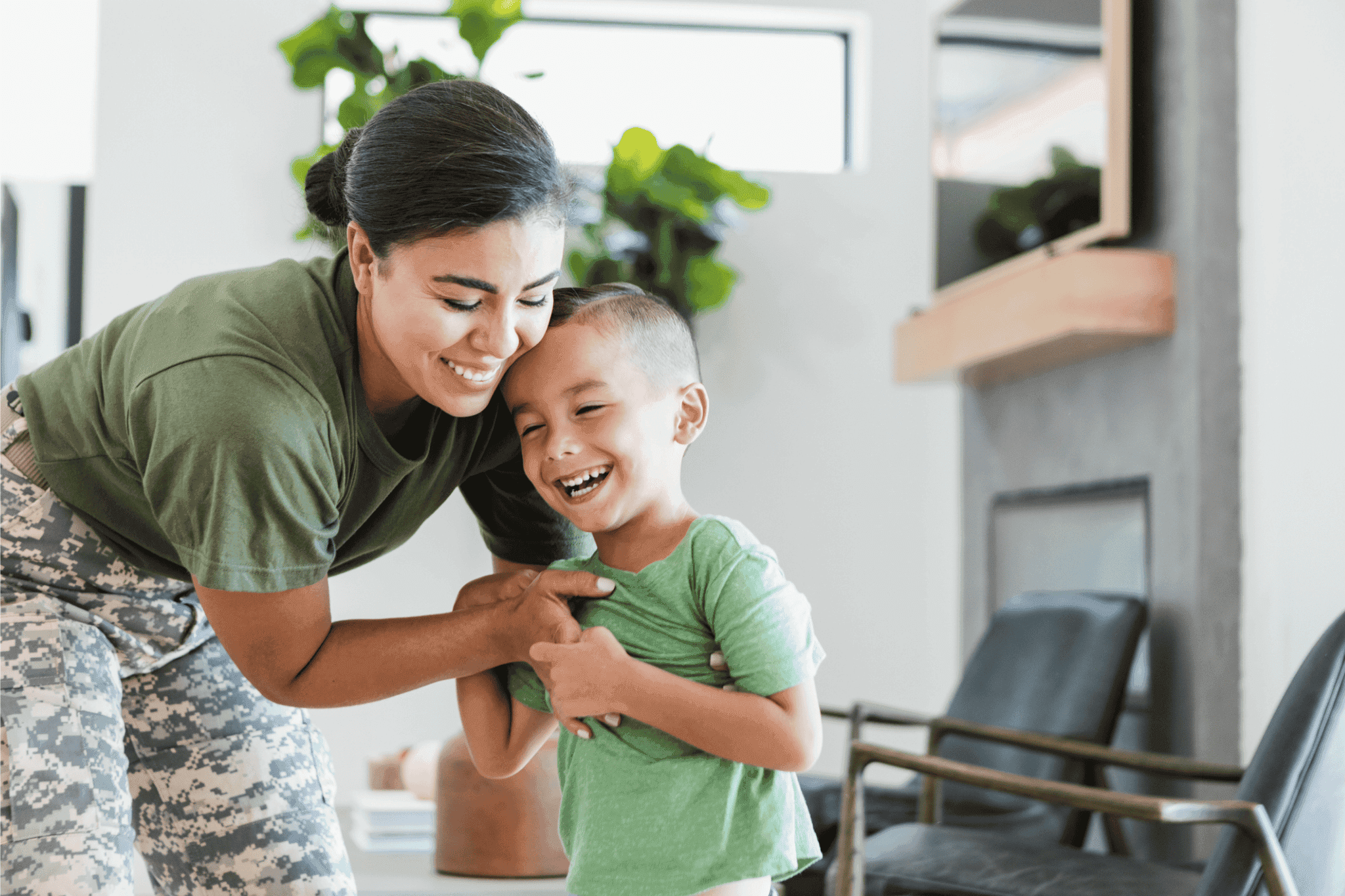 Female Active Duty Military with Child