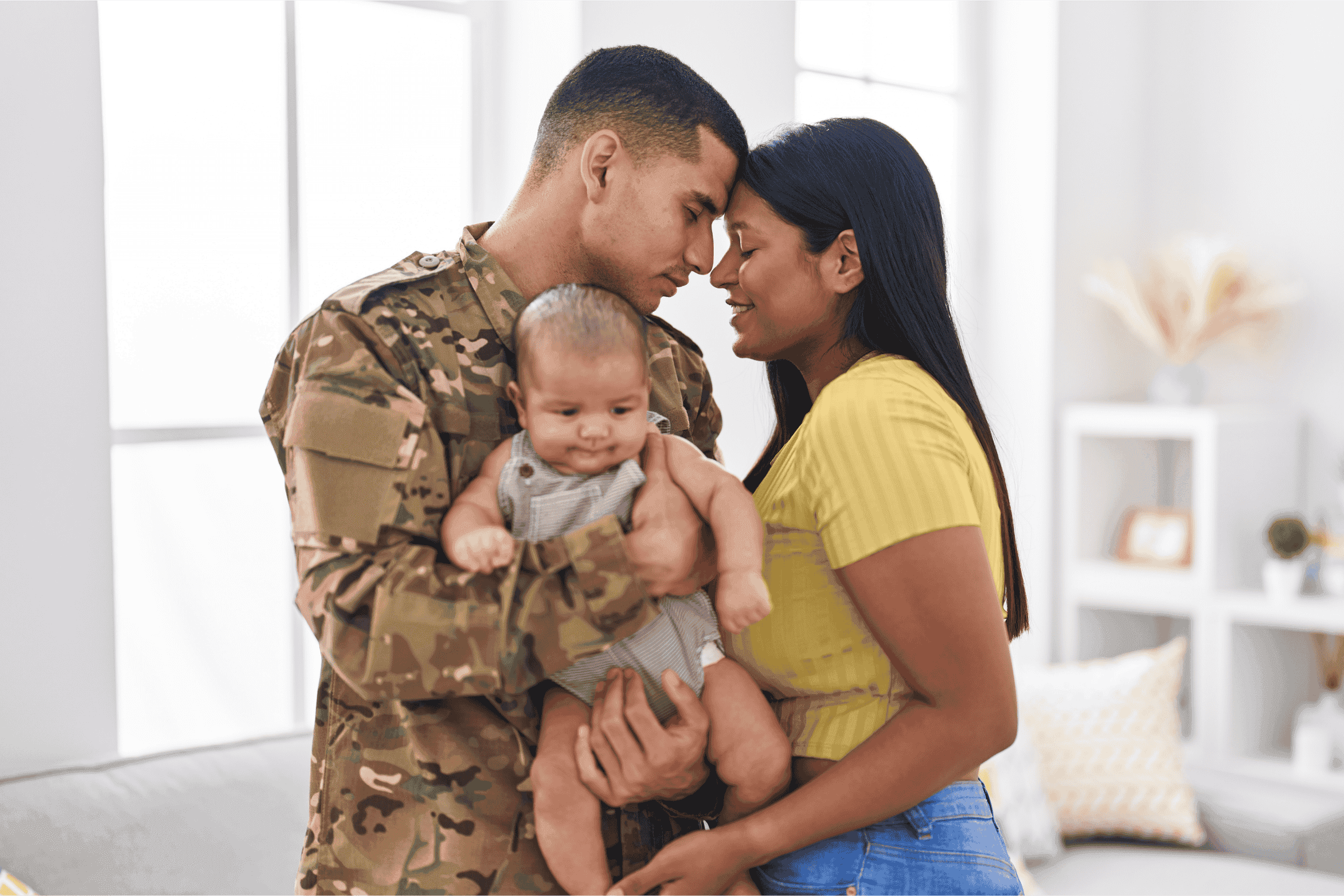 Active Duty Service Member with Spouse and Baby